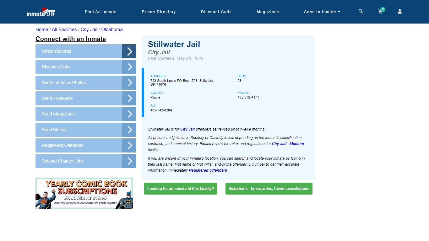 Stillwater Jail | Inmate Locator