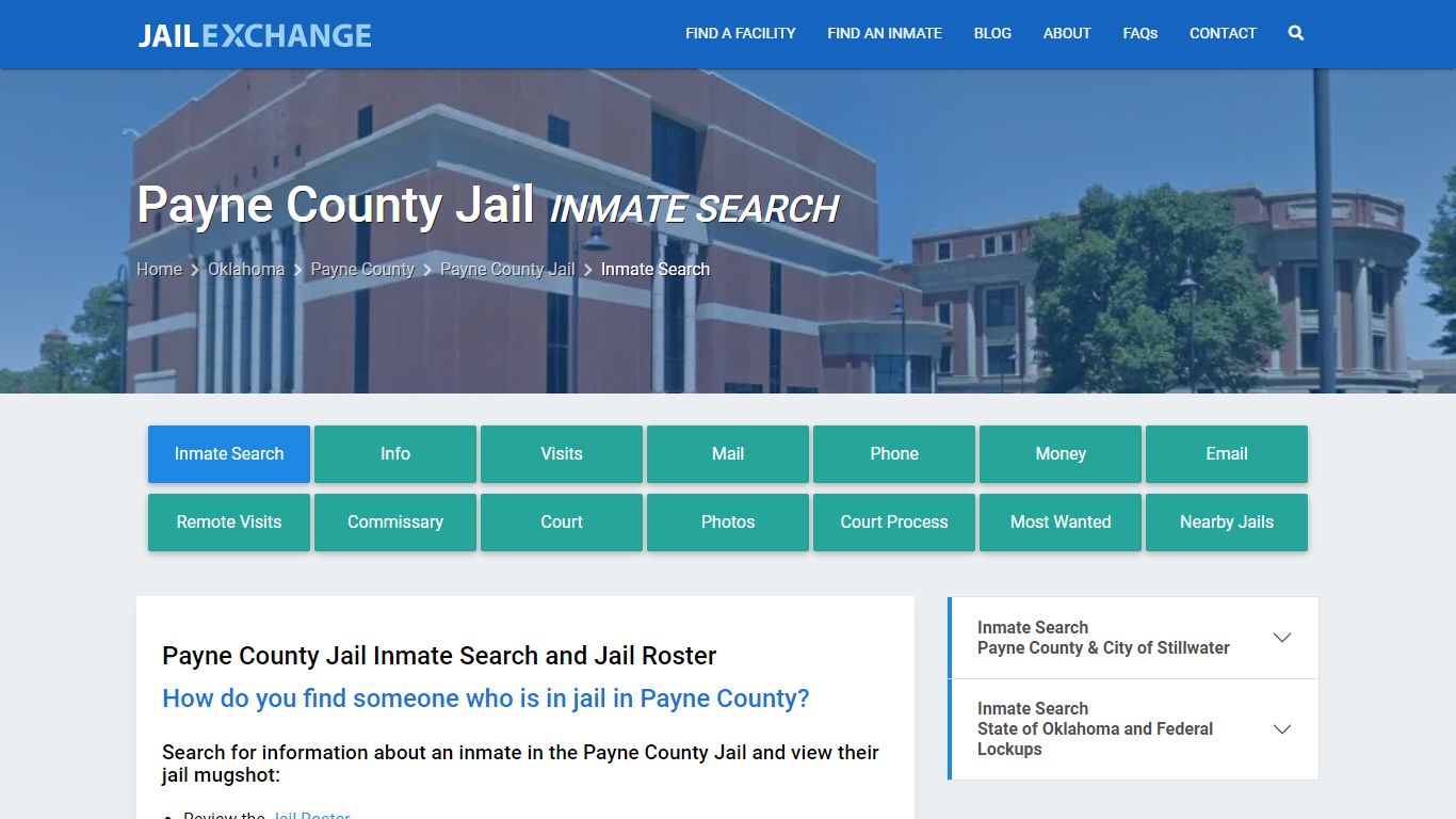 Inmate Search: Roster & Mugshots - Payne County Jail, OK